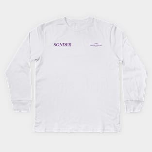 We become what we think about (purple) Kids Long Sleeve T-Shirt